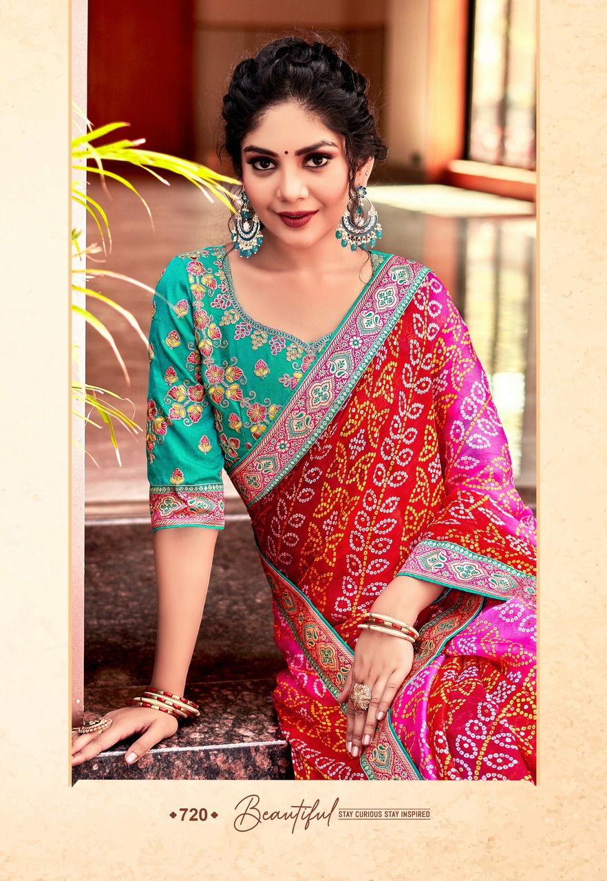 Mangalam Vol 2 By Stylewell Bandhej Wedding Sarees Catalog